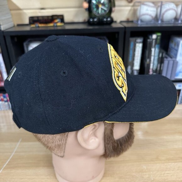 Vintage 90s NFL Pittsburgh Steelers Hat American Needle Hook And Loop Cap Black - Picture 3 of 6